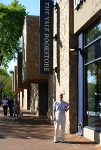 Author Karl Schonborn standing in front of Yale Bookstore