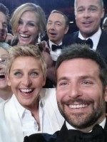Photo of several A-List Hollywood stars laughing