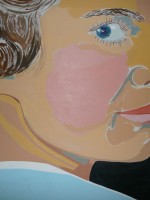 Slightly posturized painting Woman in '20s by Karl Schonborn