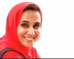 Bust shot of woman with hijab from Pakistan