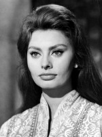 BW pic of dark-haired, large-eyed actress Sophia Loren--'60s icon.
