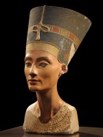 Famous bust of Queen Nefertiti from Pharaoh period.
