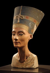 Famous bust of Queen Nefertiti from Pharaoh period.