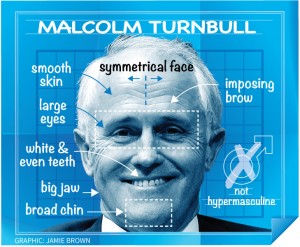 Diagram of Turnbull's face.
