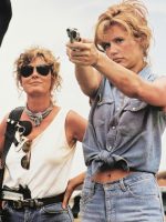Medium shot of Thelma & Louise wirth guns.