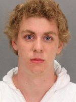 Booking shot of fair 20-ish Brock Turner.in white hoodie.