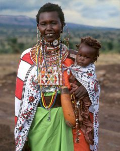 Masai woman and child. Less bullying?